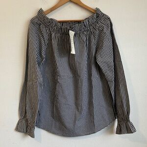 Au Printemps Paris‎ Hardy Top Blouse Medium Black and White Medium